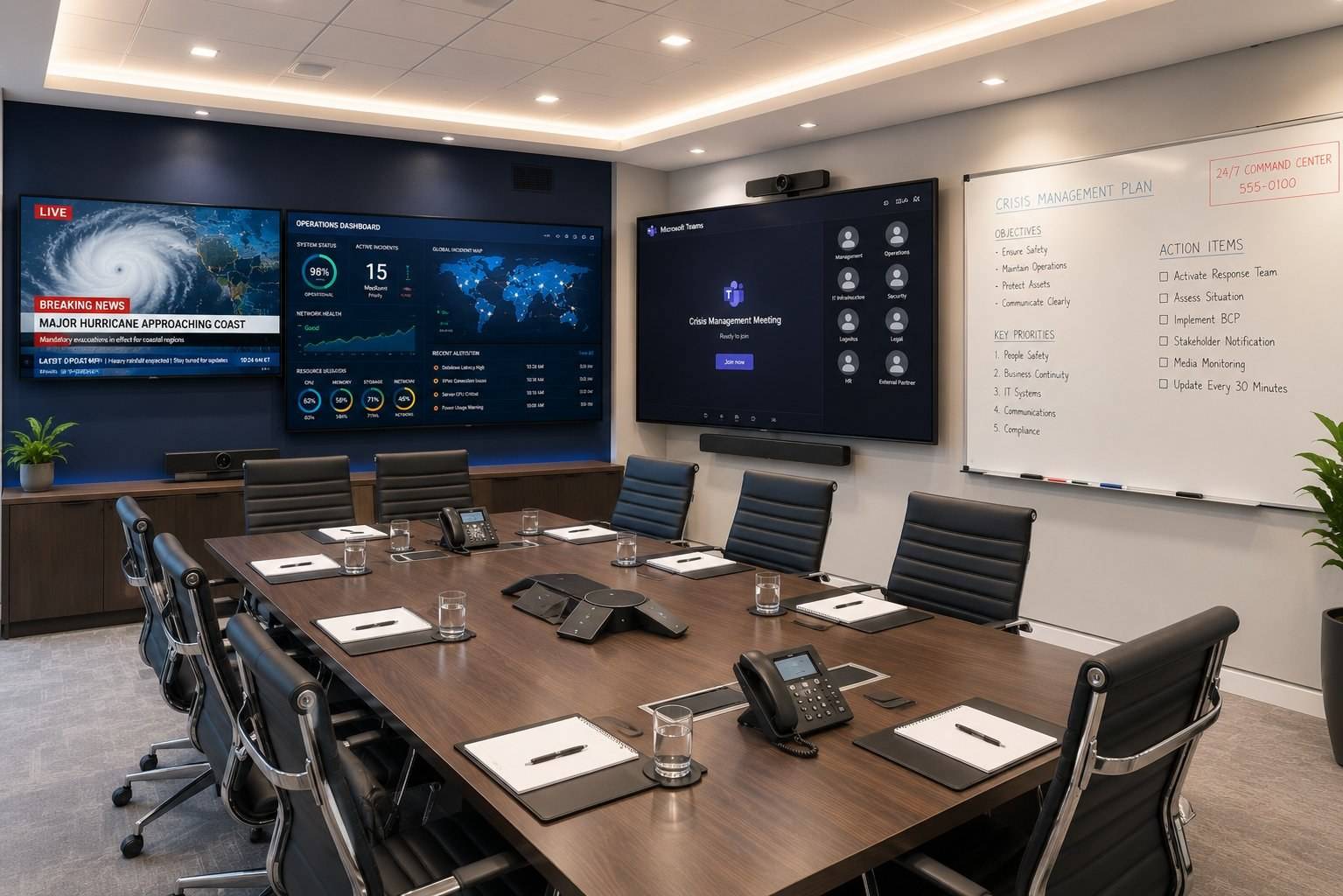 Building systems — operations and crisis management room
