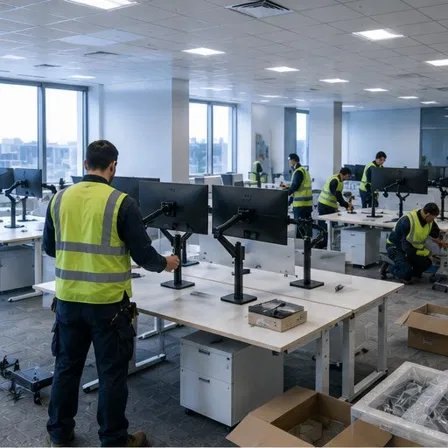From empty space to operational reality — office fit-out in progress